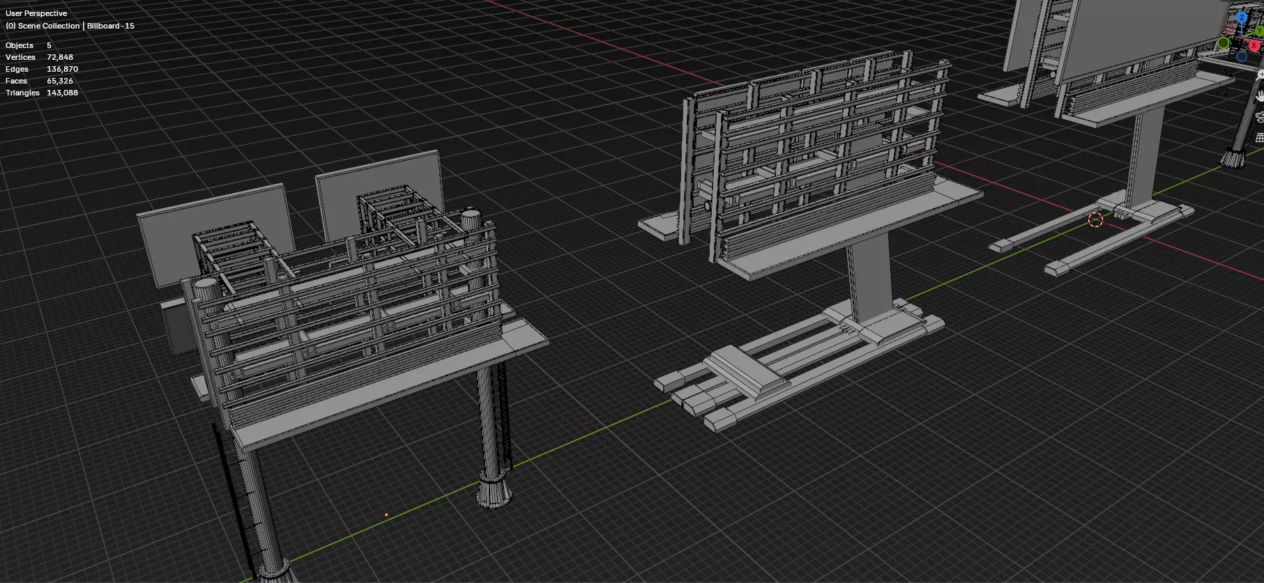 Advertisement And Street Billboards Pack - 3 - 20 Assets 3D model_13