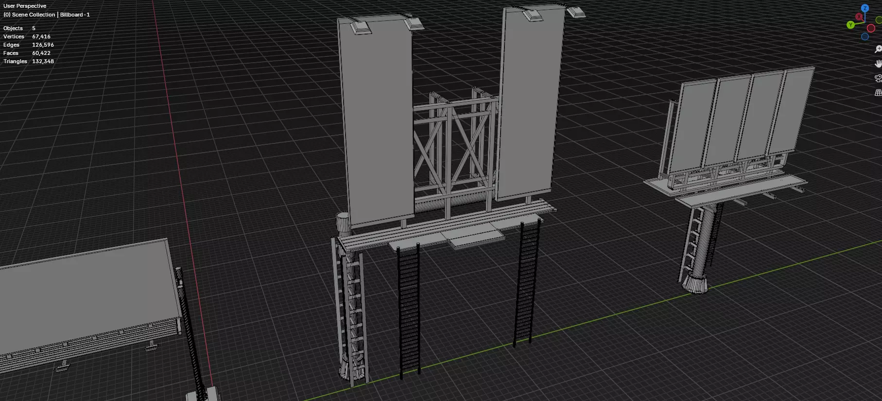 Advertisement And Street Billboards Pack - 3 - 20 Assets 3D model_45