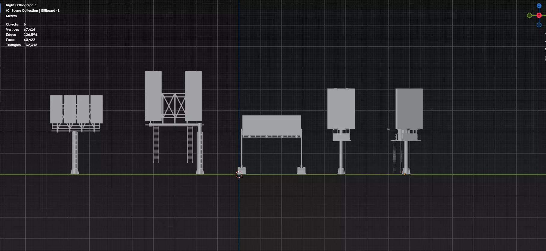 Advertisement And Street Billboards Pack - 3 - 20 Assets 3D model_47