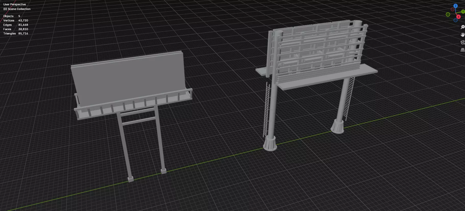 Advertisement And Street Billboards Pack - 3 - 20 Assets 3D model_88