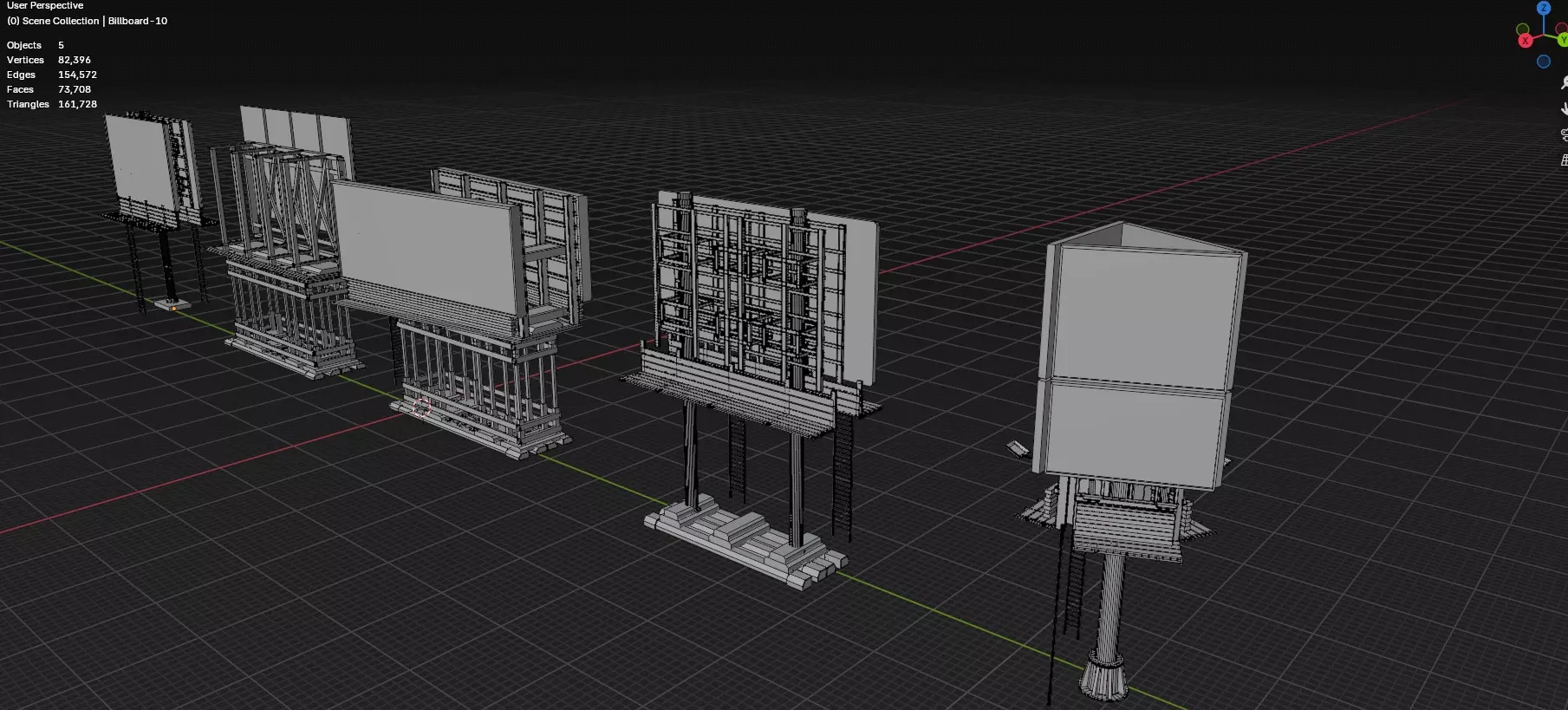 Advertisement And Street Billboards Pack - 3 - 20 Assets 3D model_22