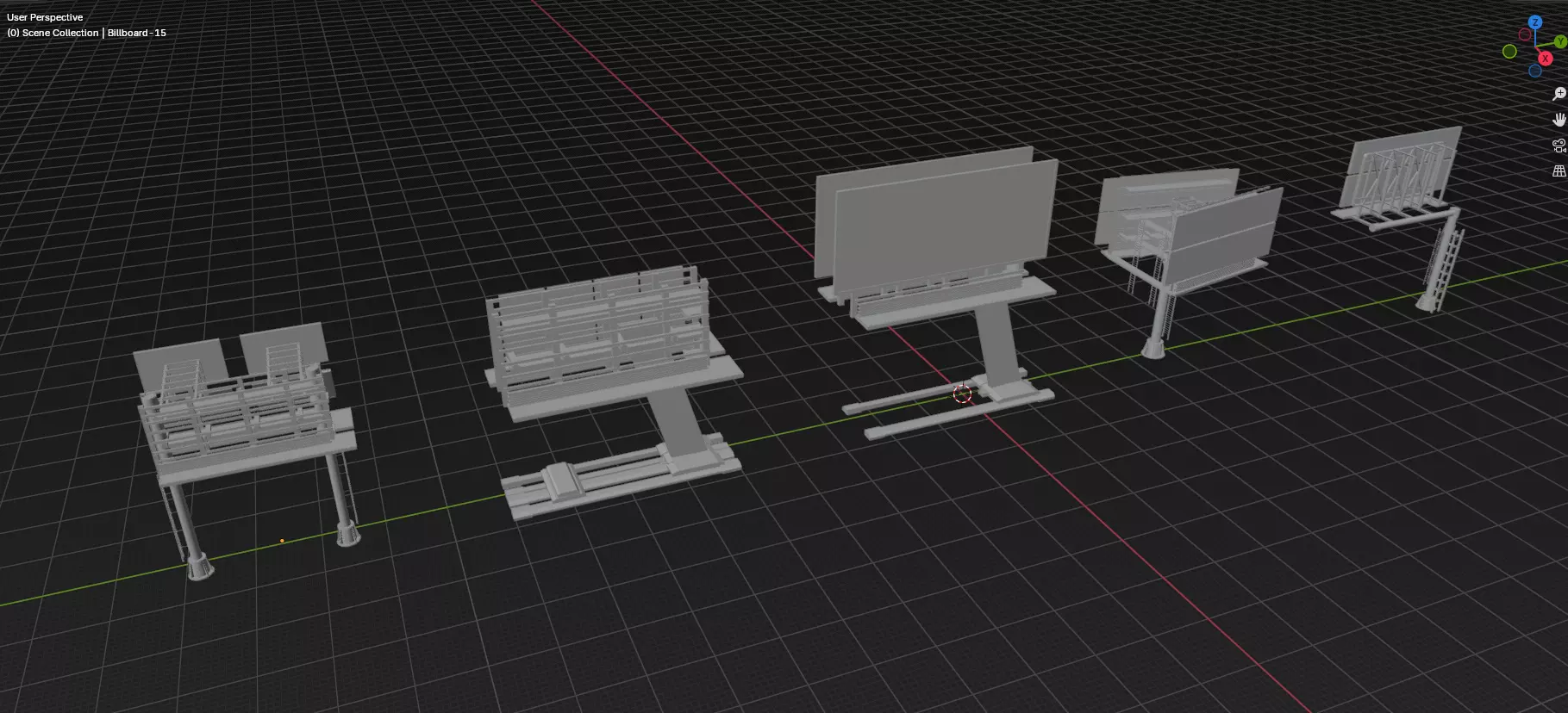 Advertisement And Street Billboards Pack - 3 - 20 Assets 3D model_60