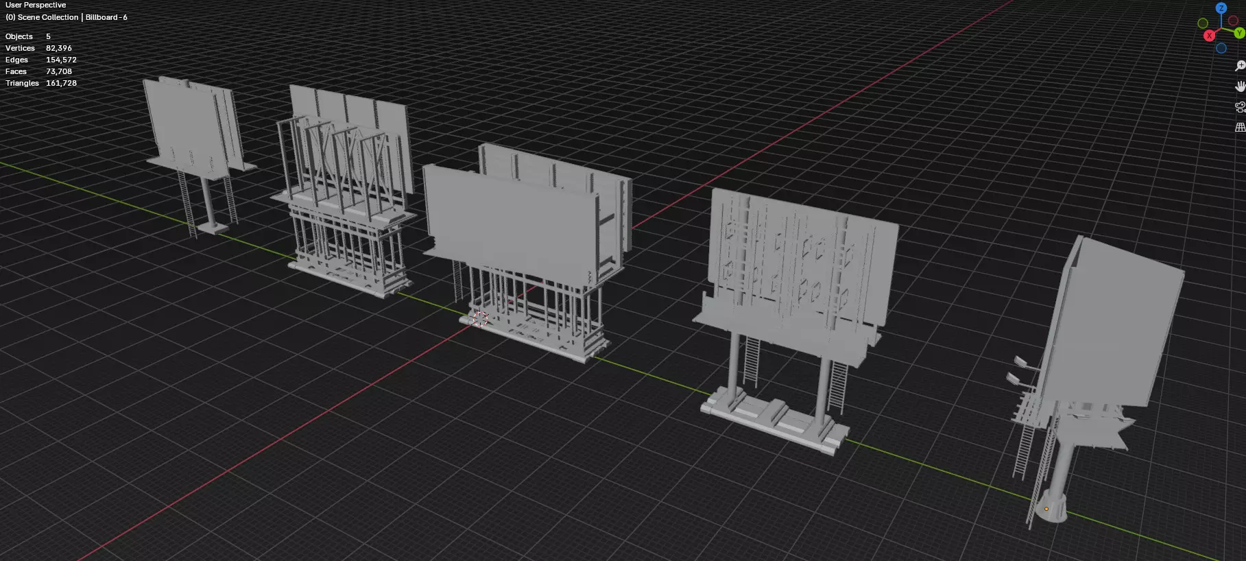 Advertisement And Street Billboards Pack - 3 - 20 Assets 3D model_81