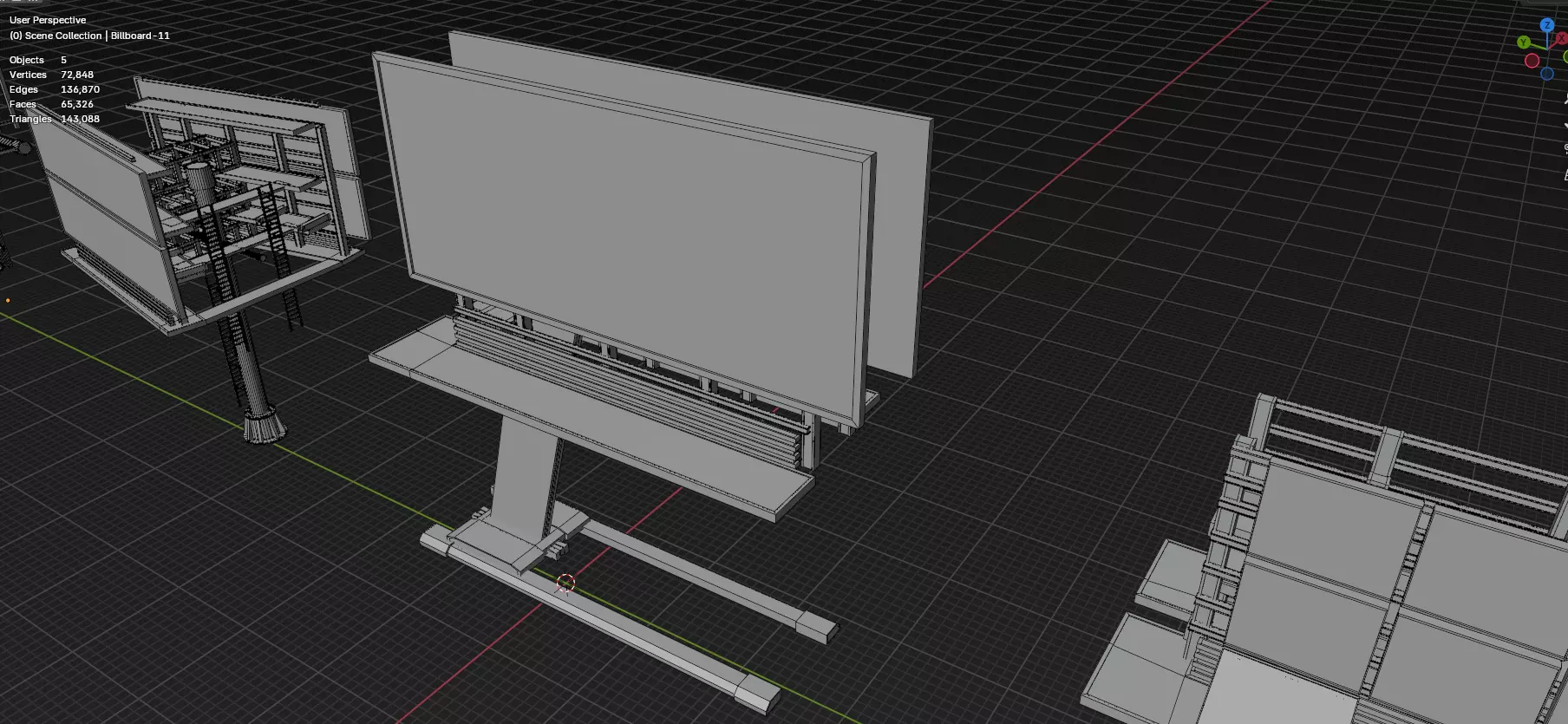 Advertisement And Street Billboards Pack - 3 - 20 Assets 3D model_15