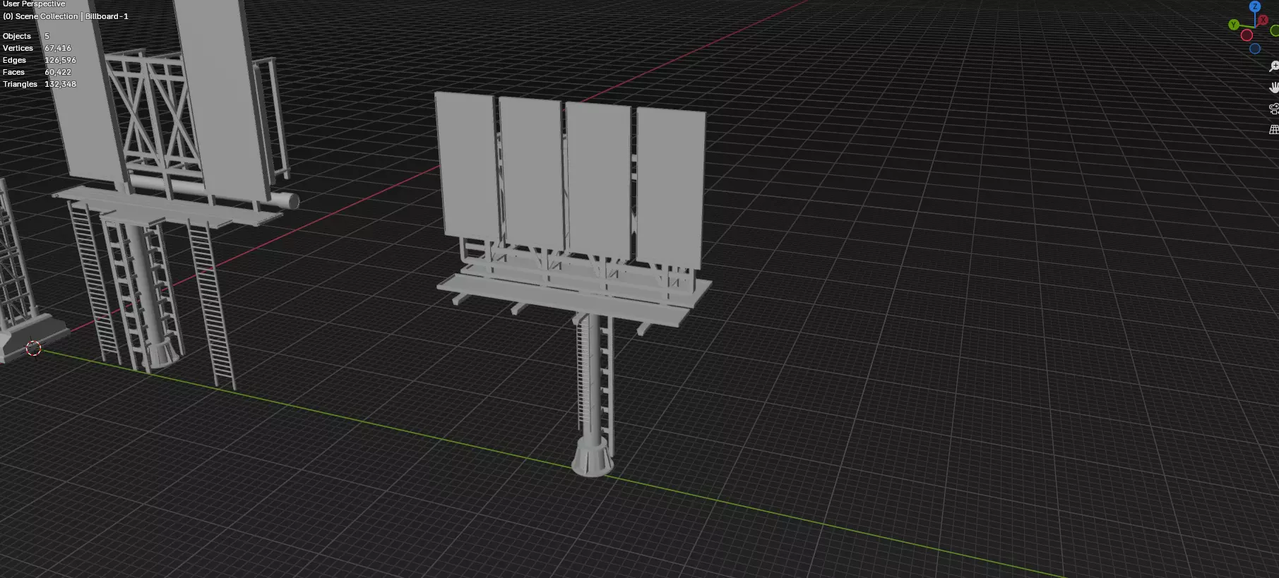 Advertisement And Street Billboards Pack - 3 - 20 Assets 3D model_69