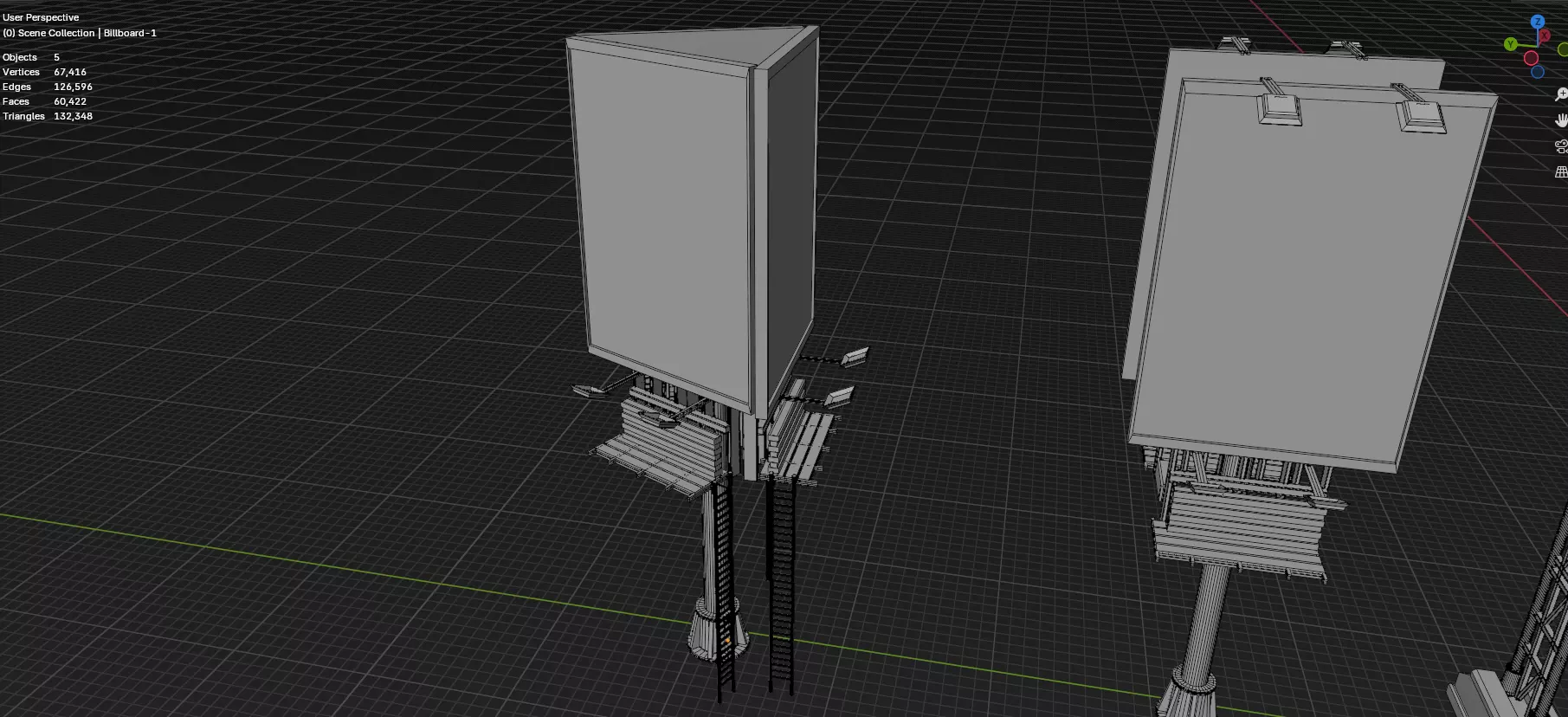 Advertisement And Street Billboards Pack - 3 - 20 Assets 3D model_37