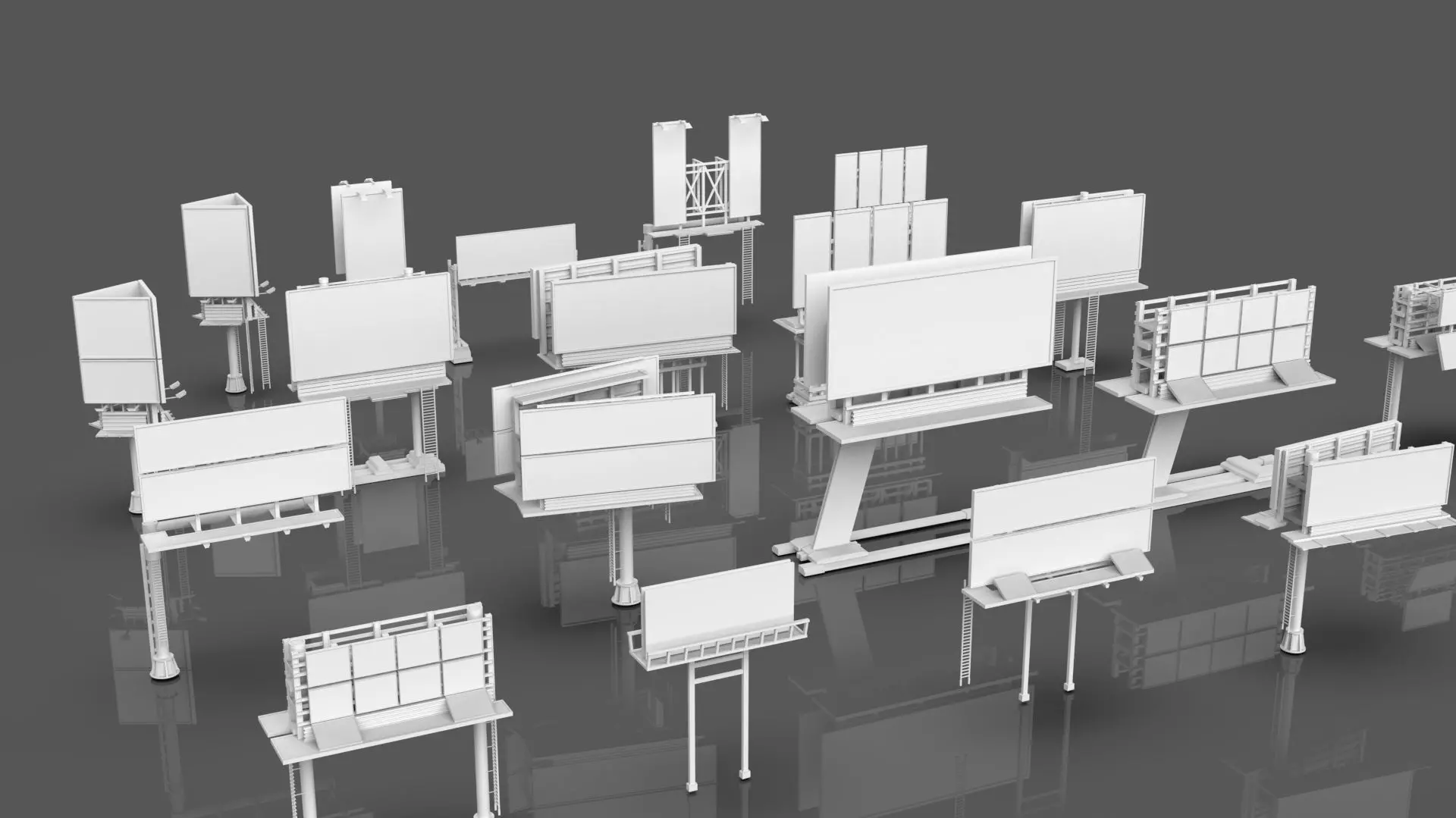Advertisement And Street Billboards Pack - 3 - 20 Assets 3D model_3