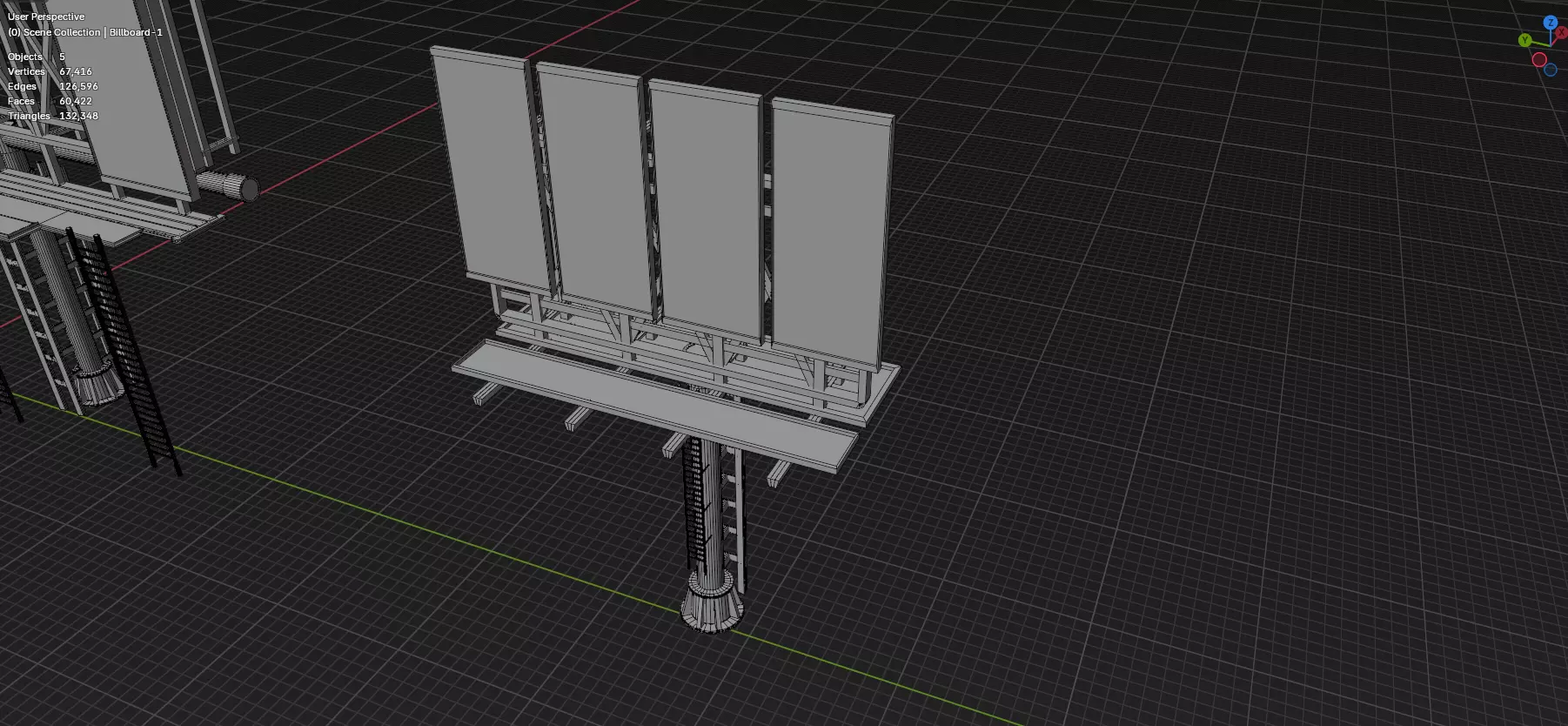 Advertisement And Street Billboards Pack - 3 - 20 Assets 3D model_46