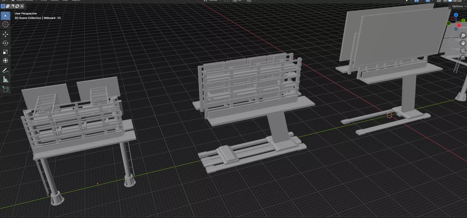 Advertisement And Street Billboards Pack - 3 - 20 Assets 3D model_56