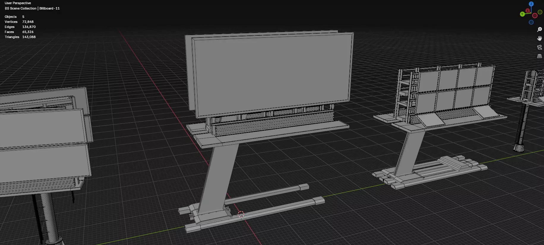 Advertisement And Street Billboards Pack - 3 - 20 Assets 3D model_11