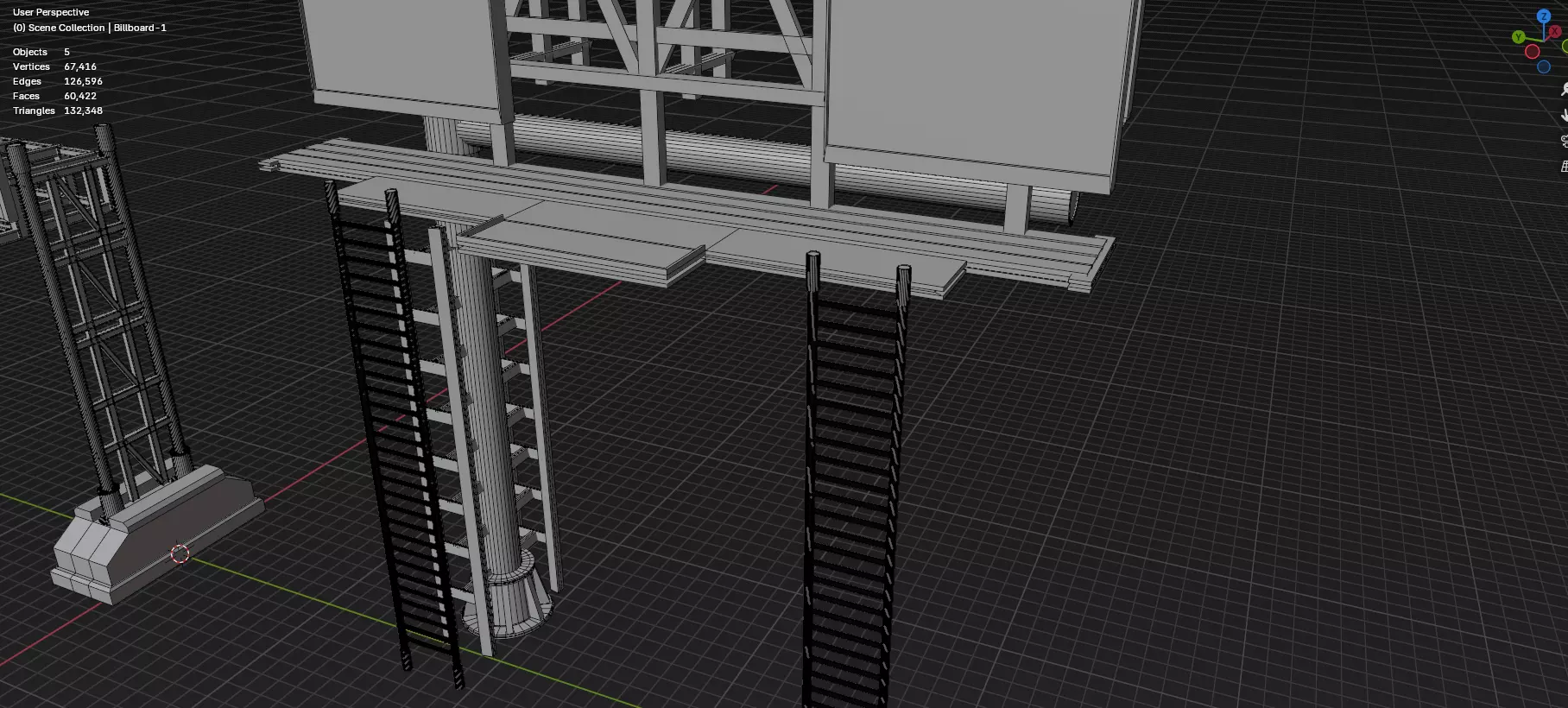 Advertisement And Street Billboards Pack - 3 - 20 Assets 3D model_43