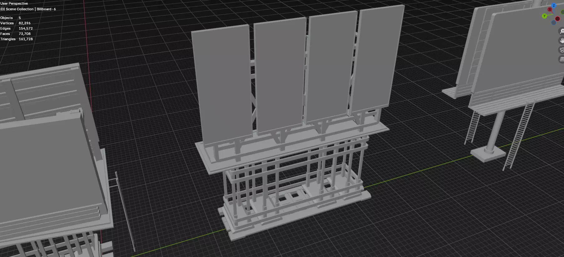 Advertisement And Street Billboards Pack - 3 - 20 Assets 3D model_73