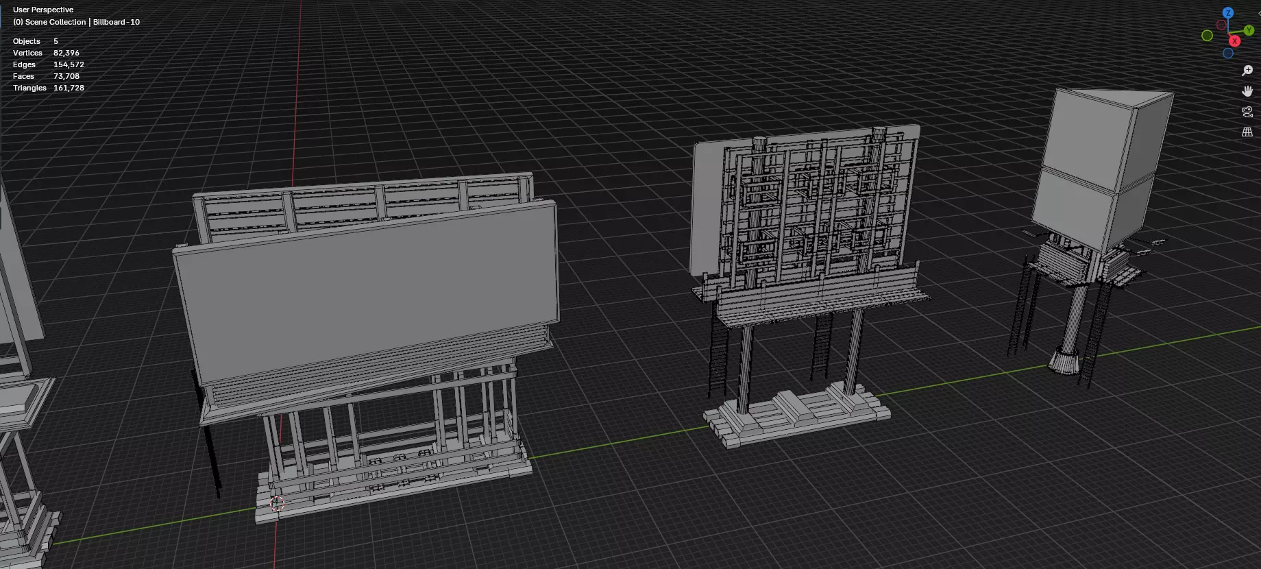 Advertisement And Street Billboards Pack - 3 - 20 Assets 3D model_35