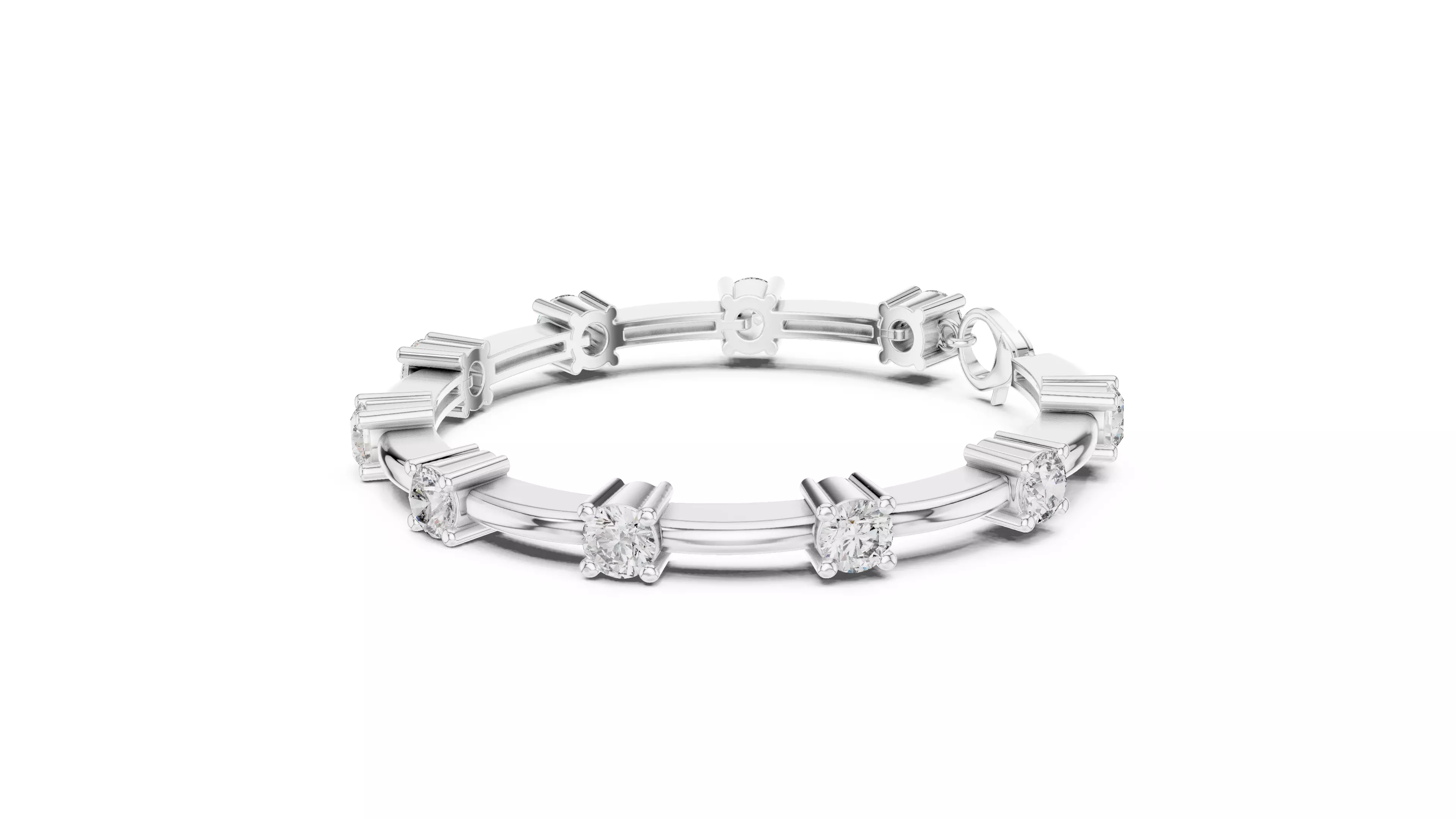 Tennis Bracelet 3dm stl renders Animation video details 3D print model_4