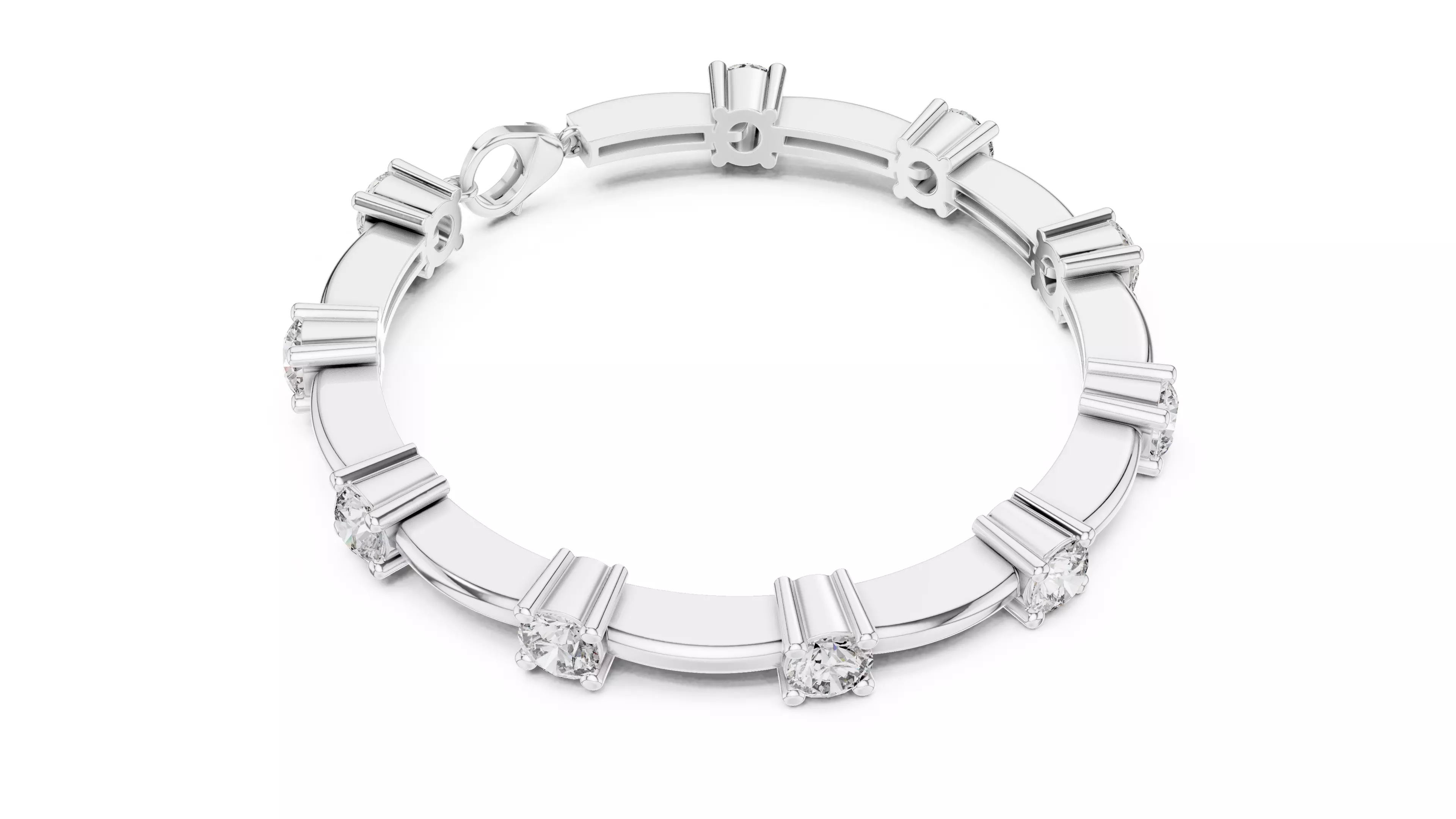 Tennis Bracelet 3dm stl renders Animation video details 3D print model_5