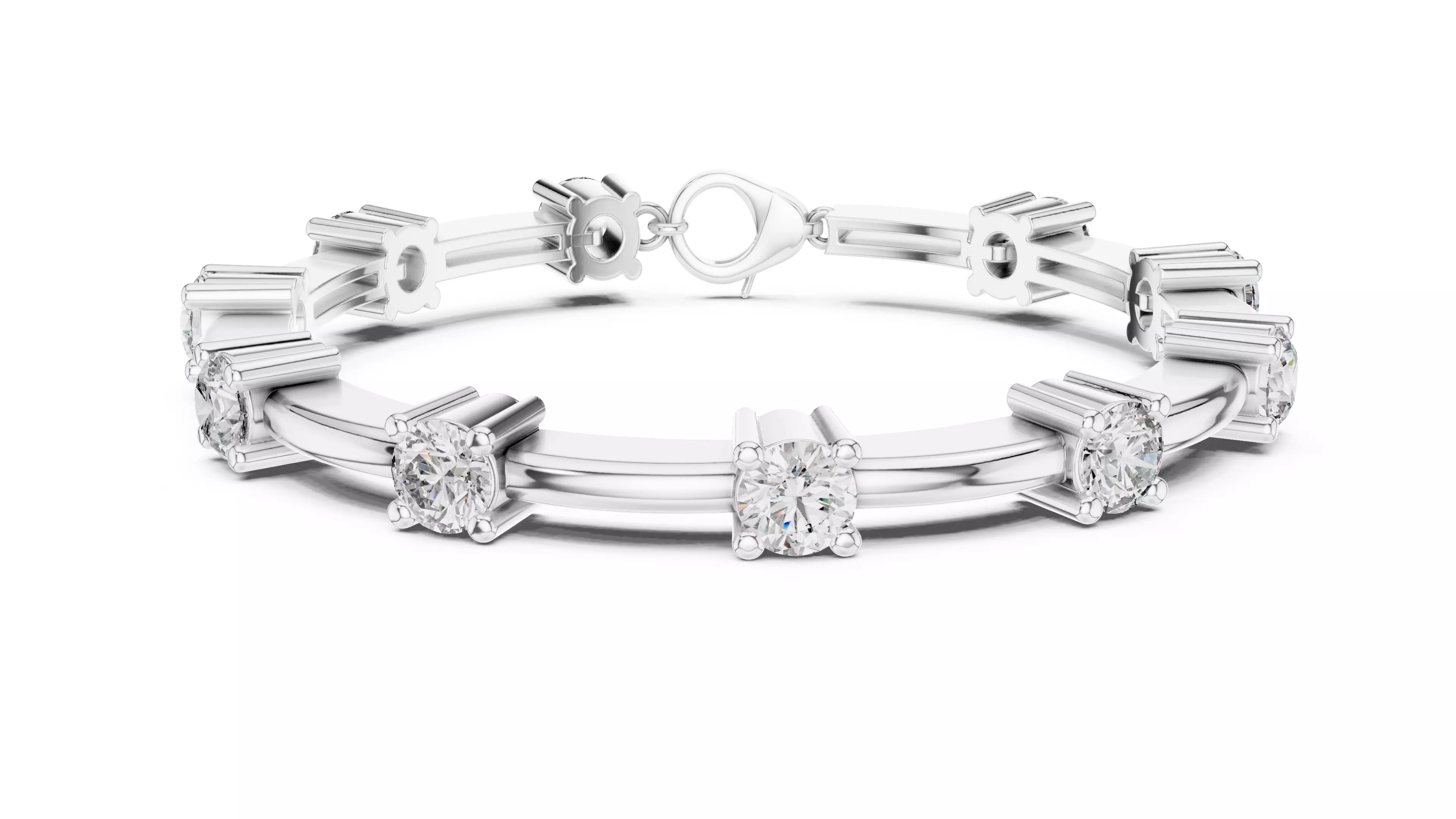 Tennis Bracelet 3dm stl renders Animation video details 3D print model_7