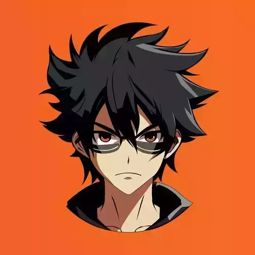 Anime male character head