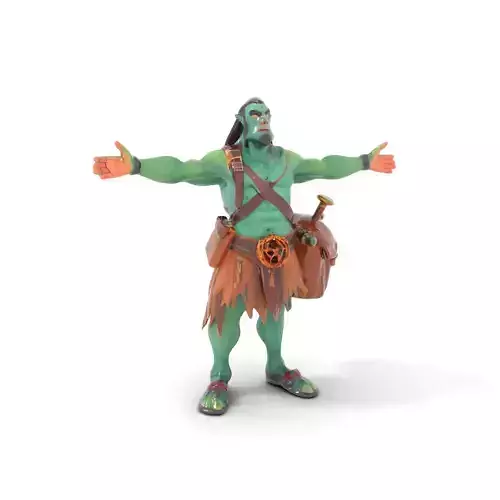Orc Warrior Character Model Pack with Accessories Low-poly 3D model Orc Warrior Character Model Pack with Accessories Low-poly 3D model