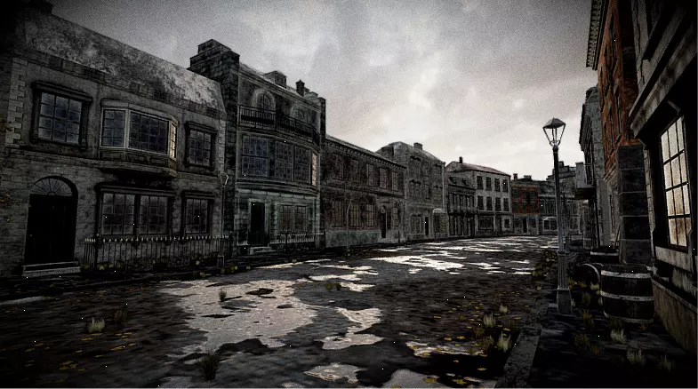 Abandoned City Street 3D model_5