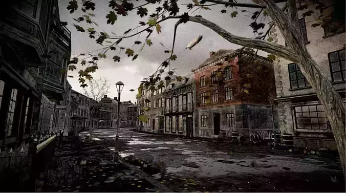 Abandoned City Street 3D model