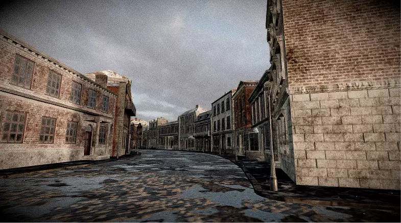 Abandoned City Street 3D model_3