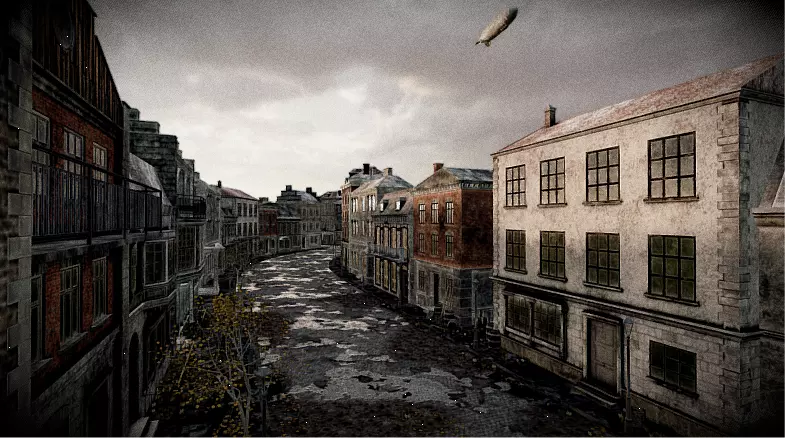 Abandoned City Street 3D model_7