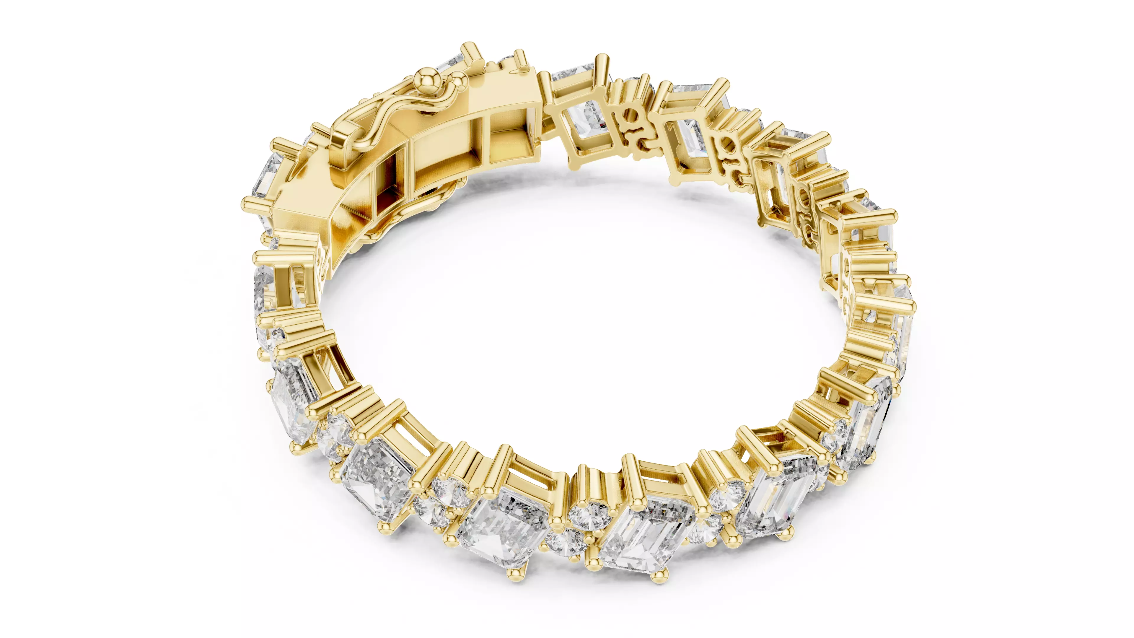 Tennis Bracelet 3dm stl renders Animation video details  3D print model_9