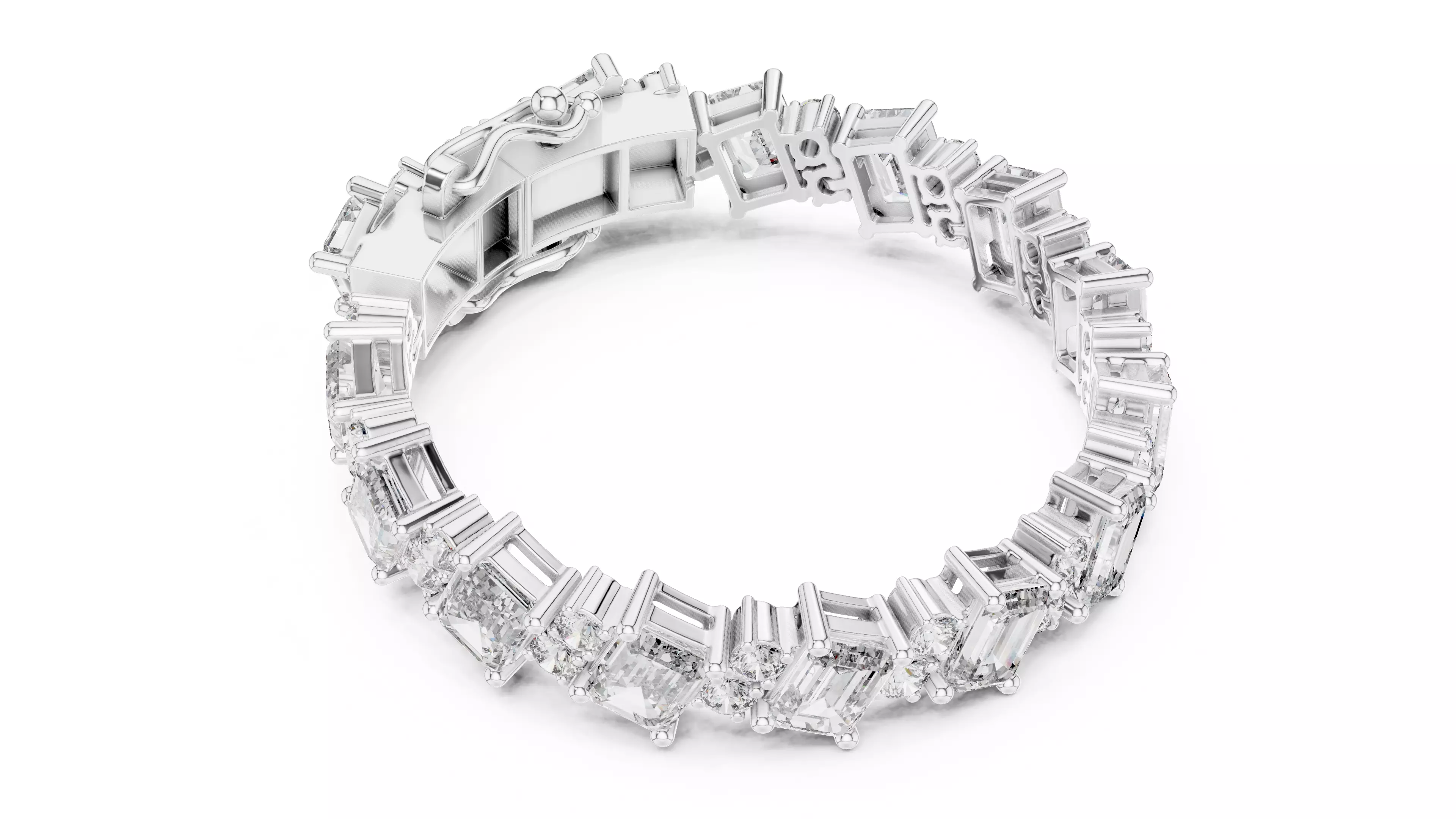 Tennis Bracelet 3dm stl renders Animation video details  3D print model_5