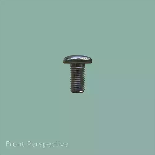 Steel Stained M6 Bolt Allen Pan Head 3D Model 3D model 2