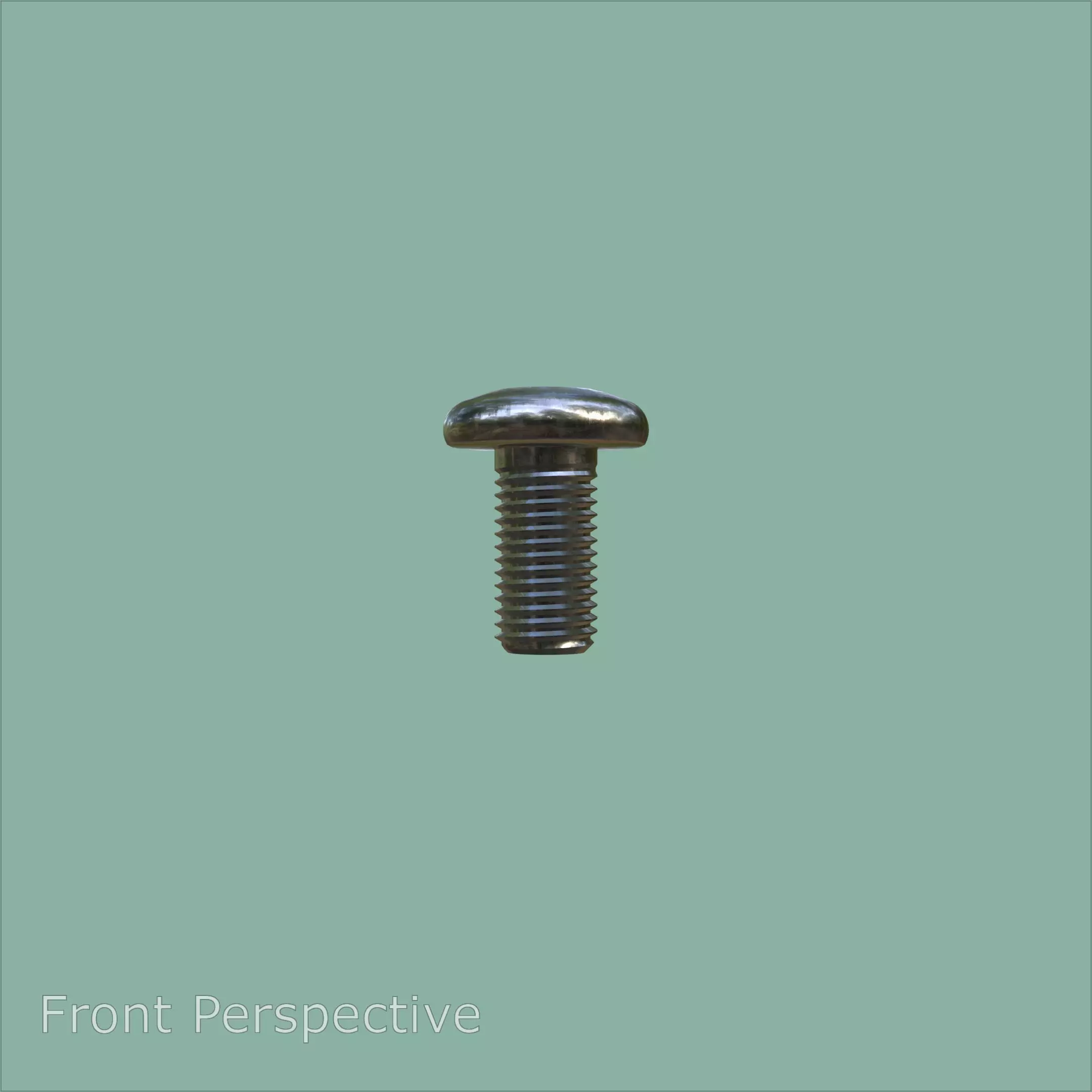Steel Stained M6 Bolt Allen Pan Head 3D Model 3D model_1