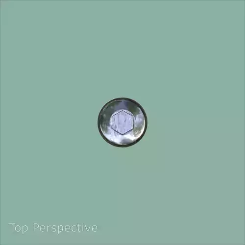 Steel Stained M6 Bolt Allen Pan Head 3D Model 3D model 7