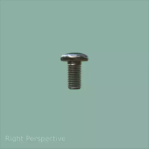 Steel Stained M6 Bolt Allen Pan Head 3D Model 3D model 5