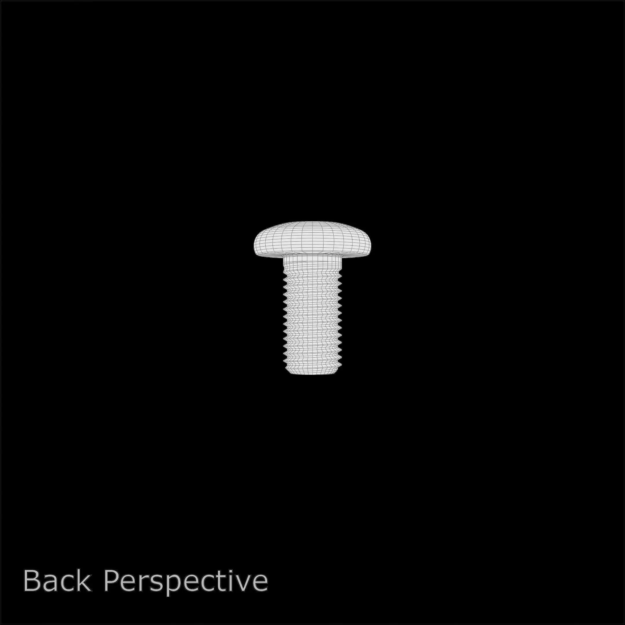 Steel Stained M6 Bolt Allen Pan Head 3D Model 3D model_9