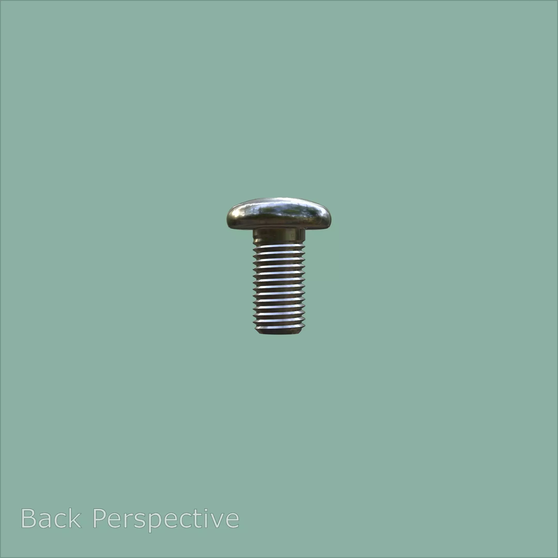 Steel Stained M6 Bolt Allen Pan Head 3D Model 3D model_2