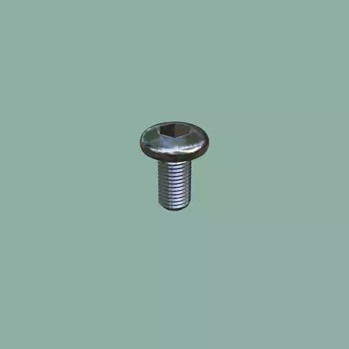 Steel Stained M6 Bolt Allen Pan Head 3D Model 3D model
