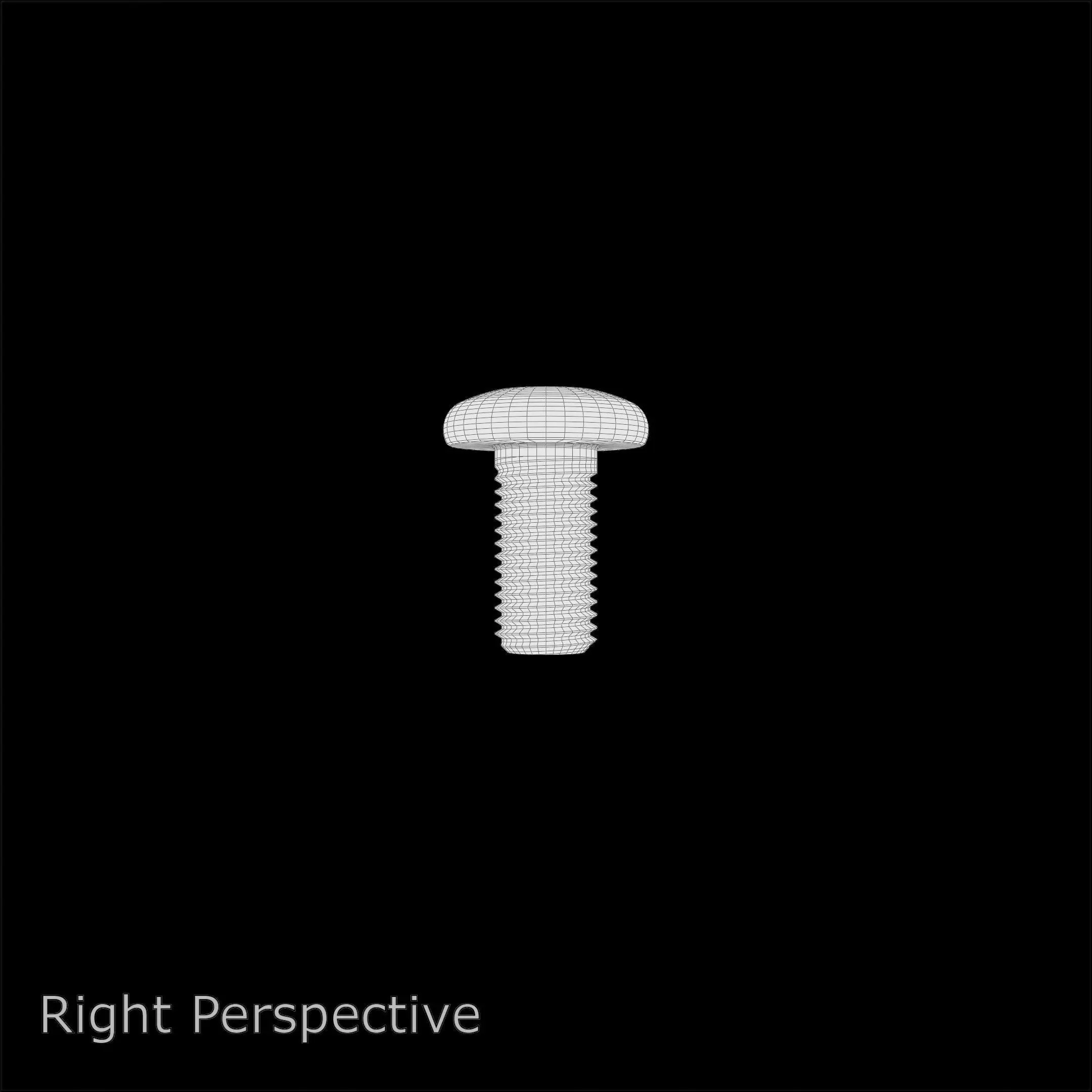 Steel Stained M6 Bolt Allen Pan Head 3D Model 3D model_11