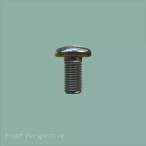 Steel Stained M8 Bolt Allen Pan Head 3D Model 3D model 2