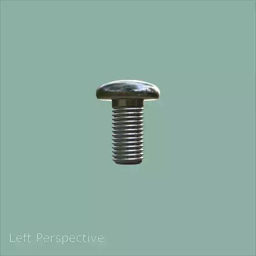 Steel Stained M8 Bolt Allen Pan Head 3D Model 3D model 4
