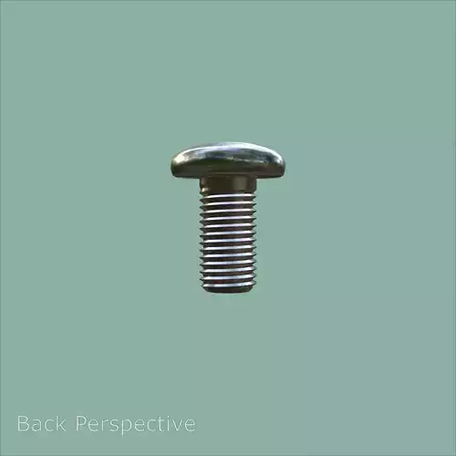 Steel Stained M8 Bolt Allen Pan Head 3D Model 3D model 3