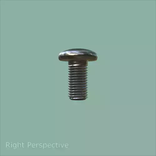 Steel Stained M8 Bolt Allen Pan Head 3D Model 3D model 5