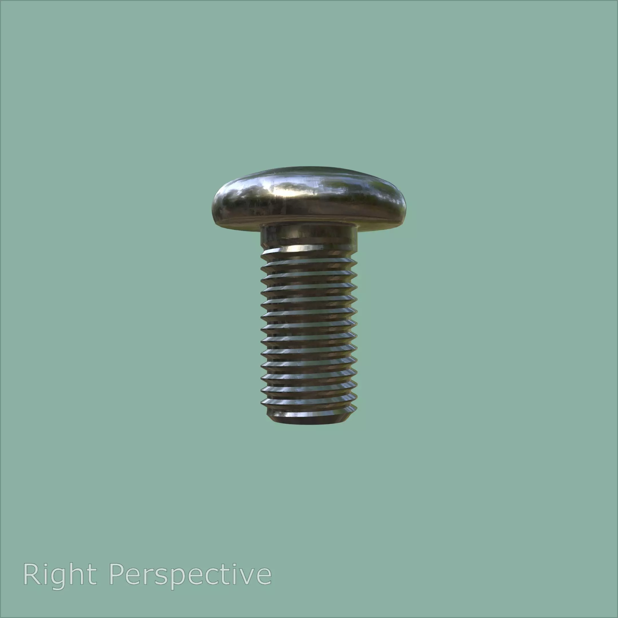Steel Stained M10 Bolt Allen Pan Head 3D Model 3D model_4