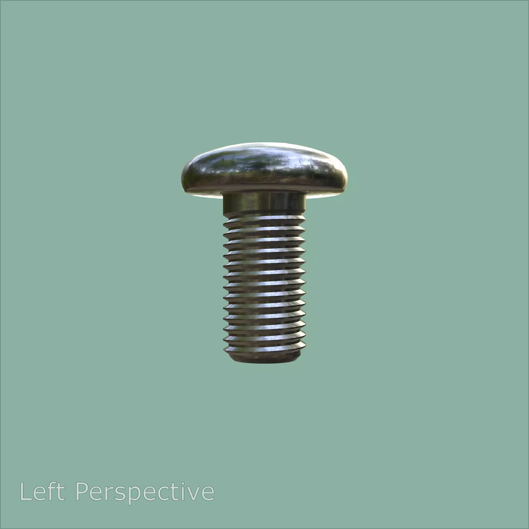 Steel Stained M10 Bolt Allen Pan Head 3D Model 3D model_3