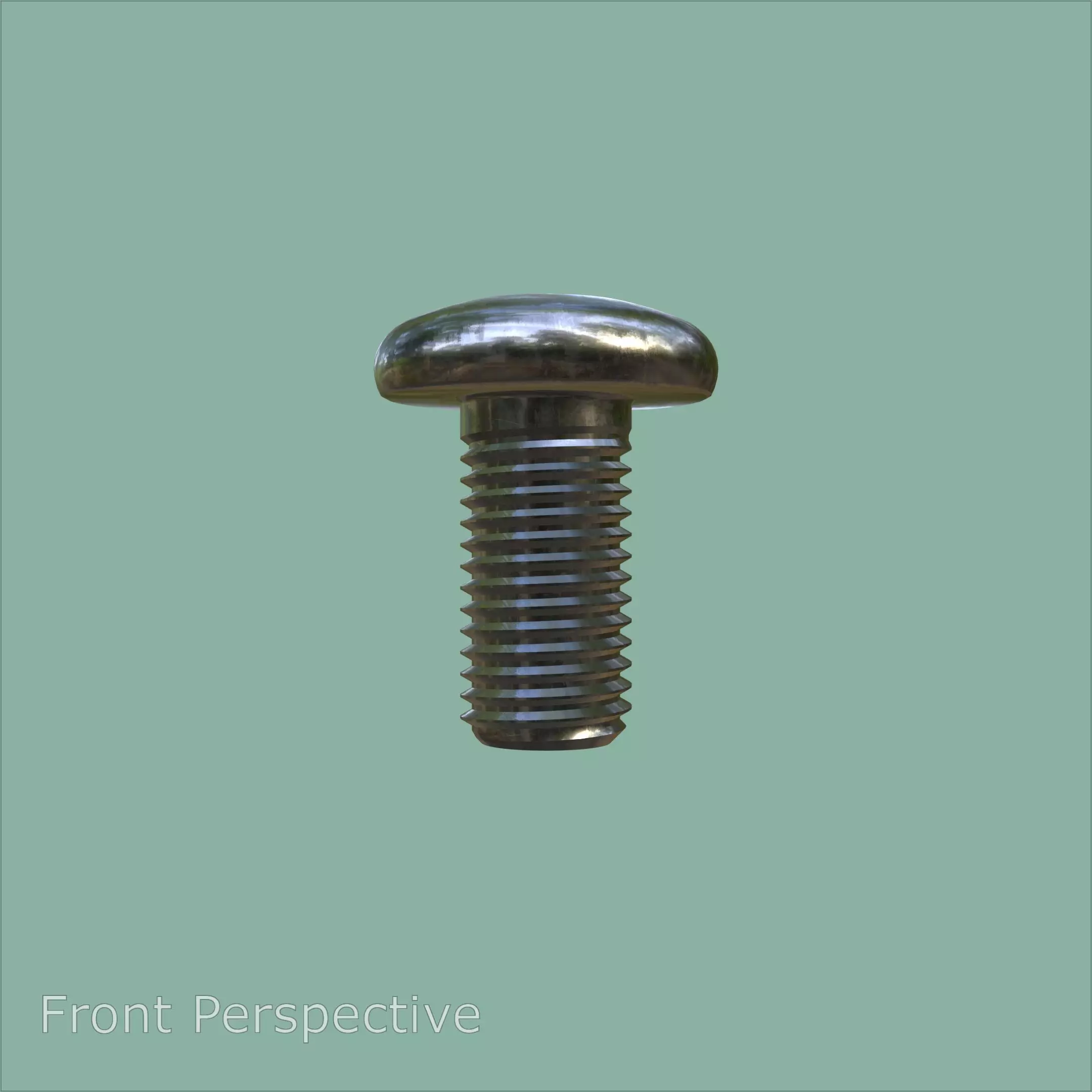 Steel Stained M10 Bolt Allen Pan Head 3D Model 3D model_1