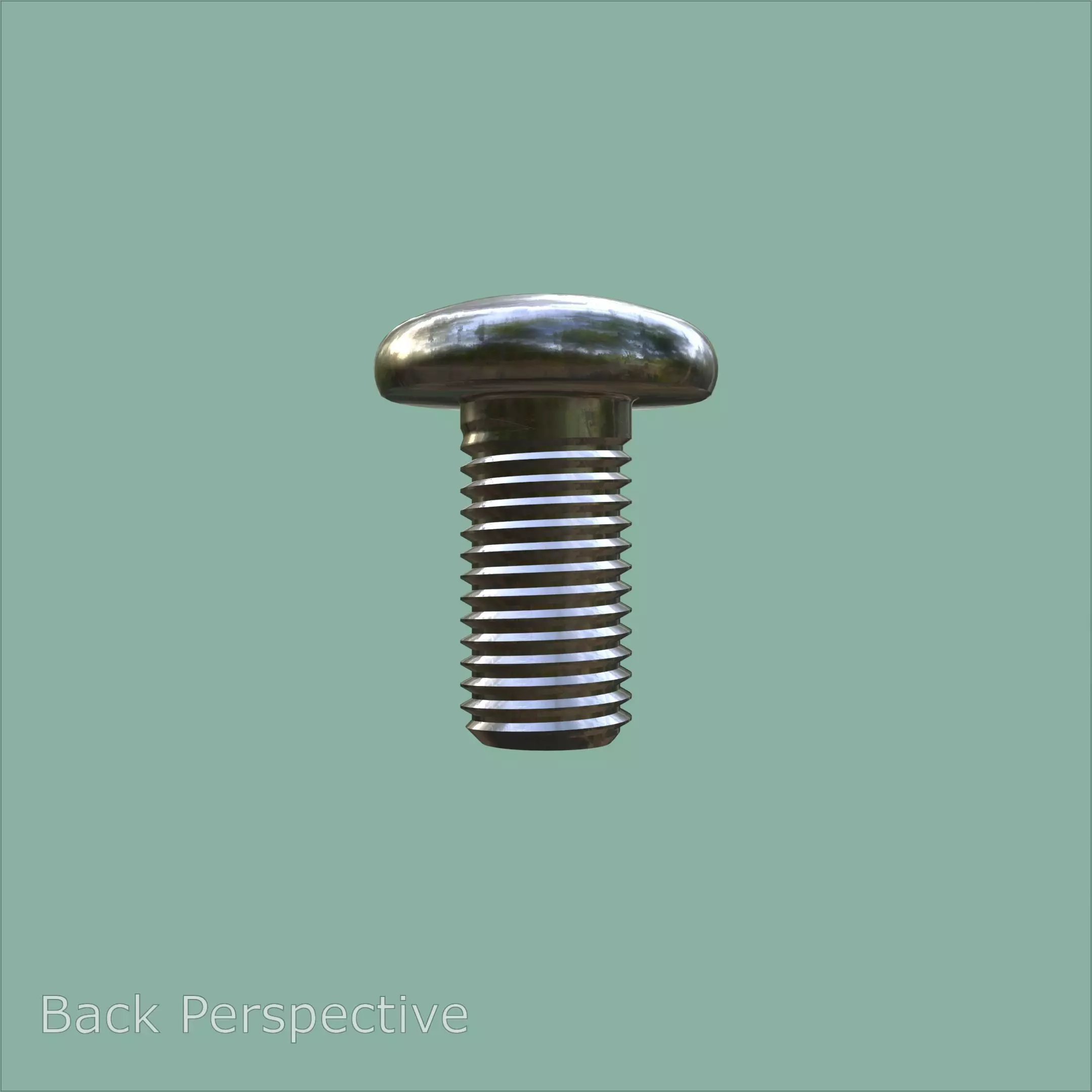 Steel Stained M10 Bolt Allen Pan Head 3D Model 3D model_2