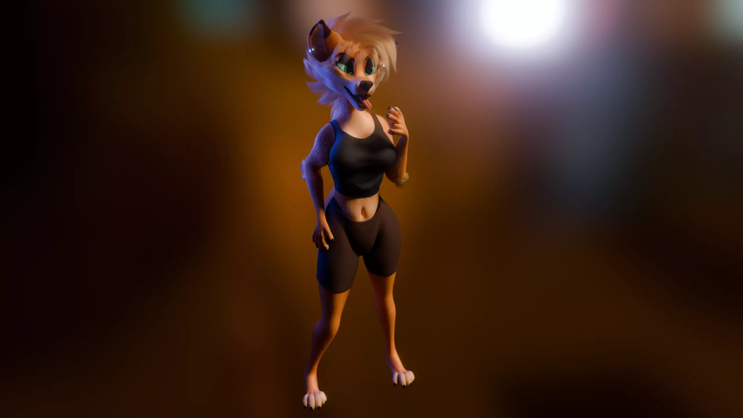 Ash Anthro Fox Low-poly 3D model_45
