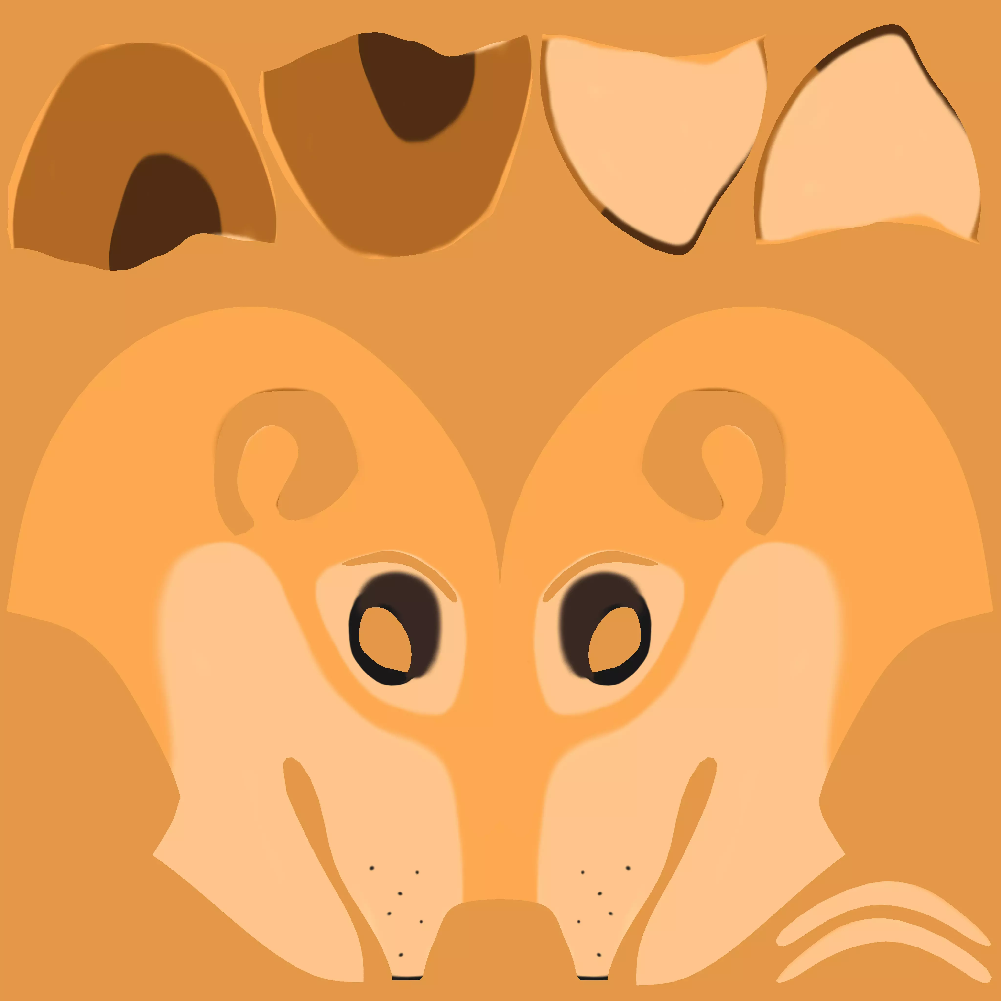 Ash Anthro Fox Low-poly 3D model_99