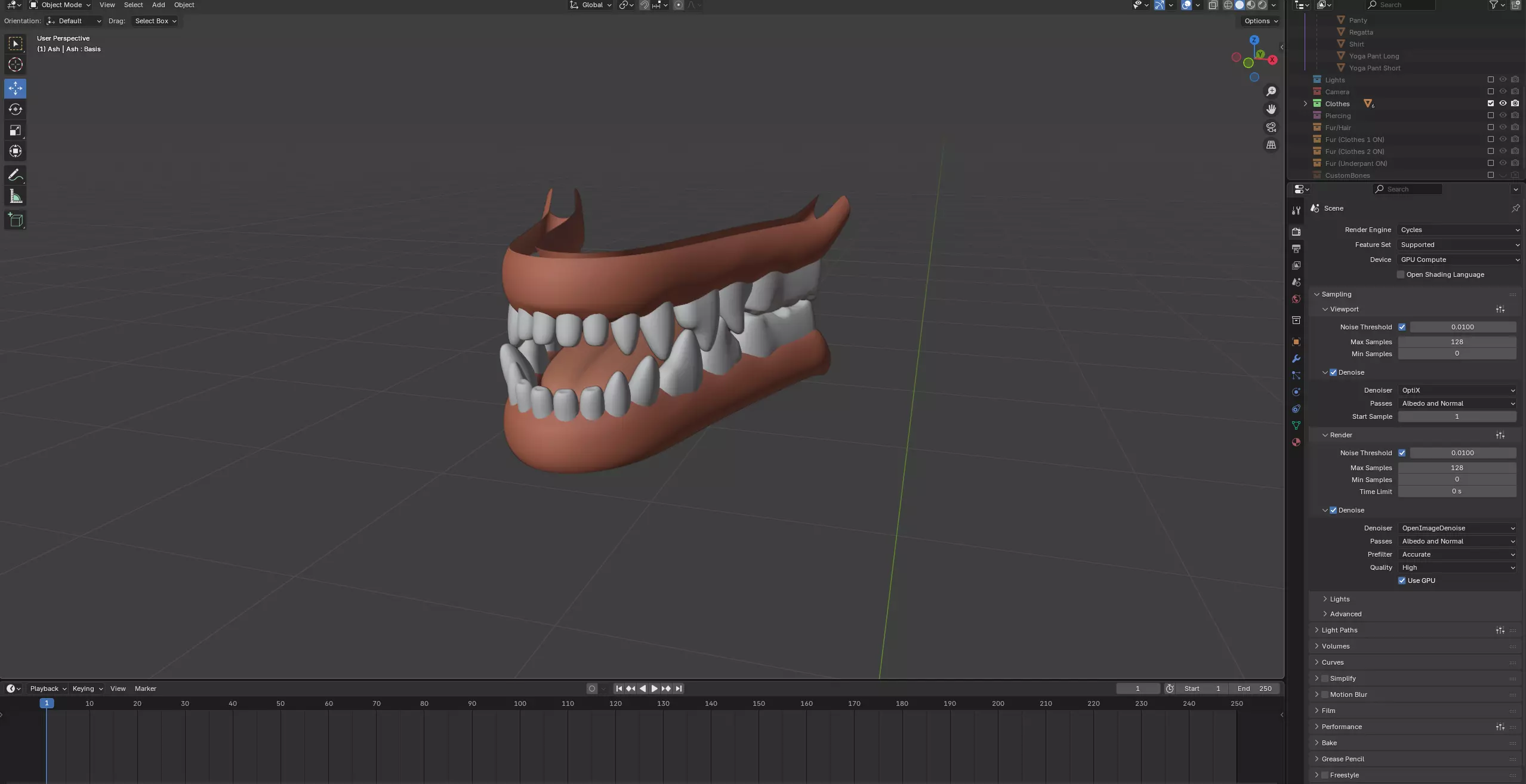 Ash Anthro Fox Low-poly 3D model_83