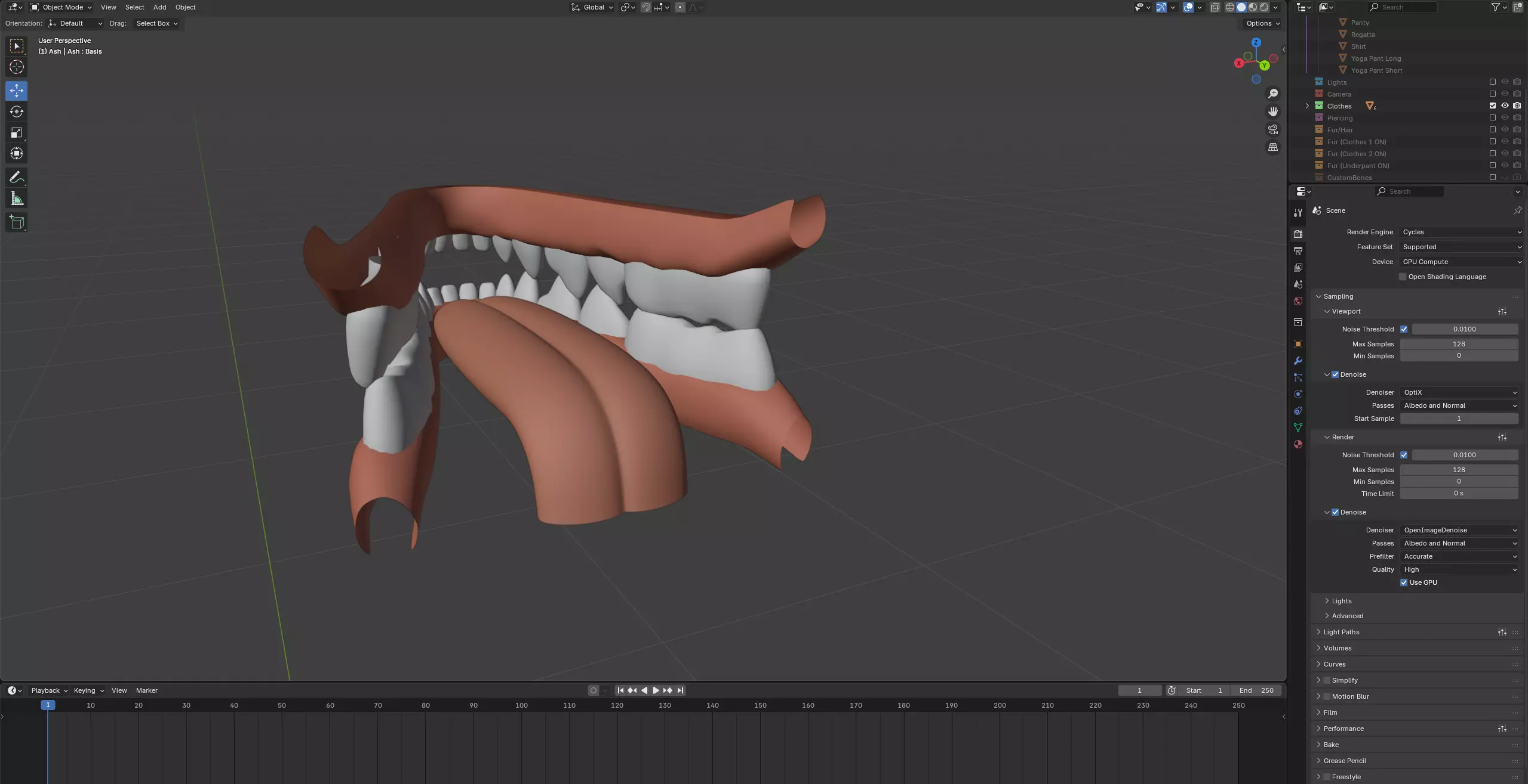 Ash Anthro Fox Low-poly 3D model_84