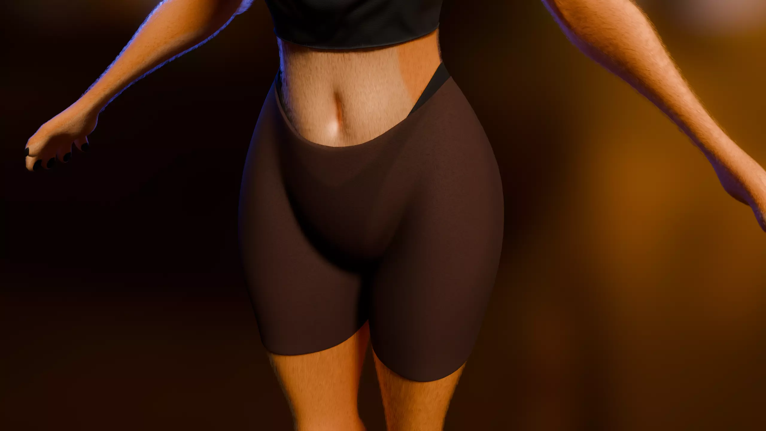 Ash Anthro Fox Low-poly 3D model_33