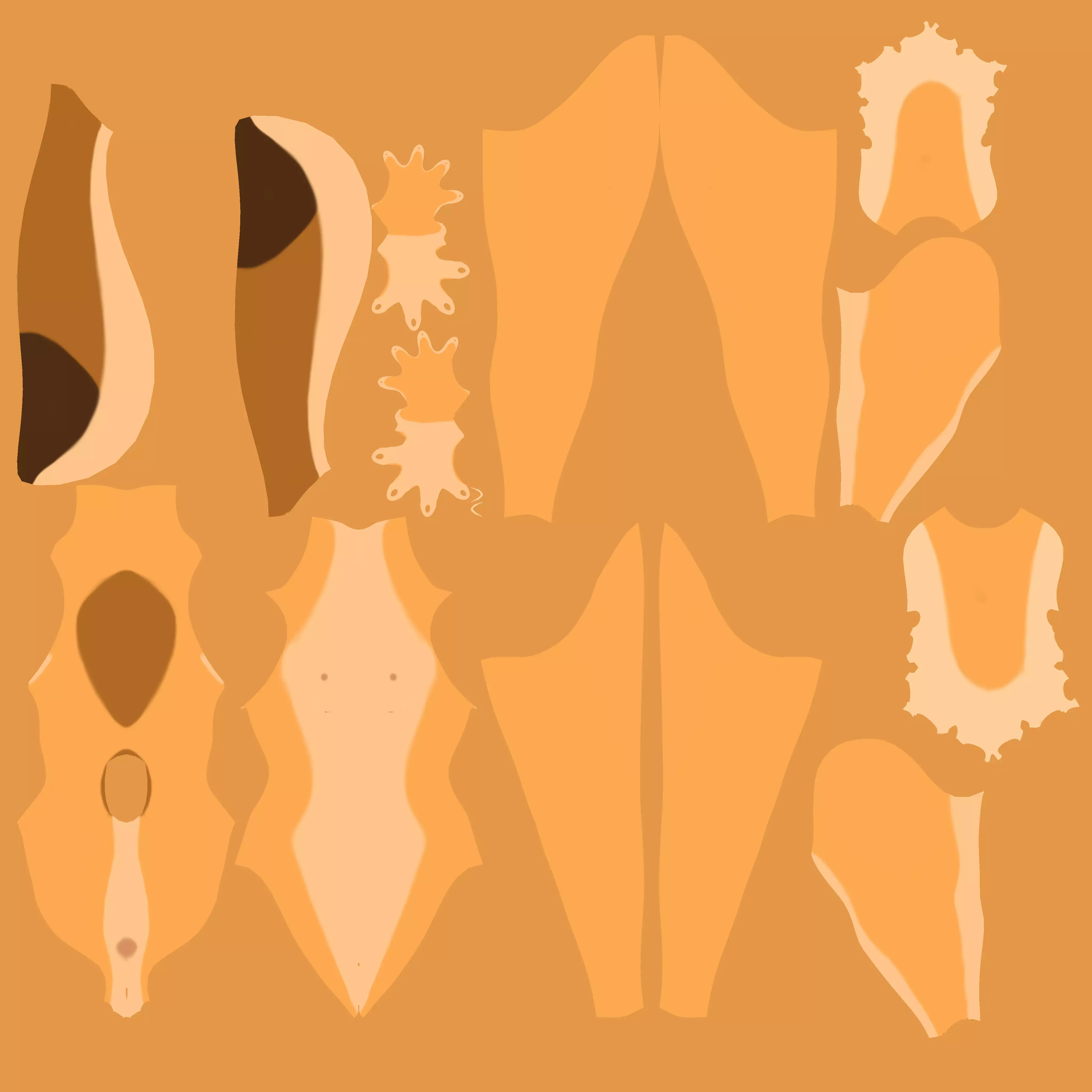 Ash Anthro Fox Low-poly 3D model_100